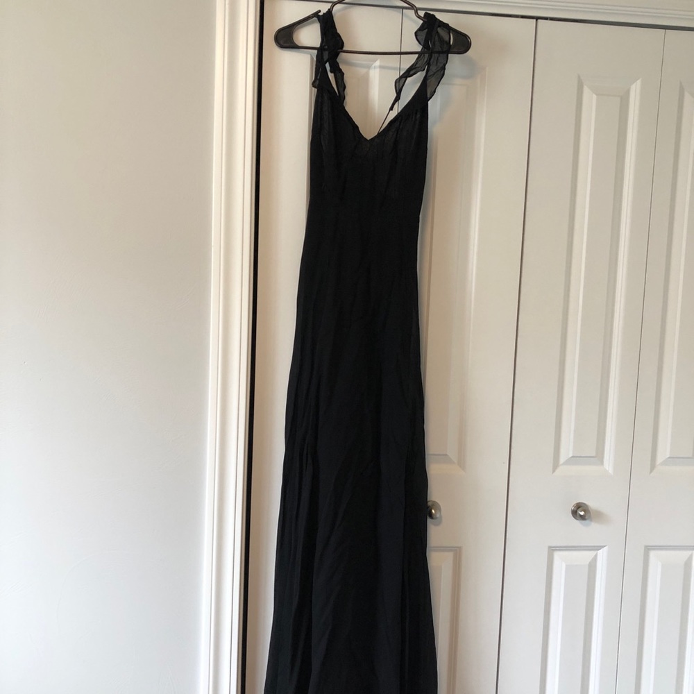 Black maxi Reformation dress